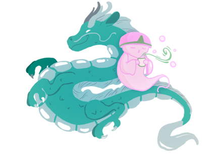 Big Monster Studio’s dragon and ghost mascots