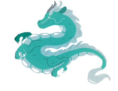 Dragon mascot representing Luisa Bott