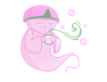 Pink ghost mascot