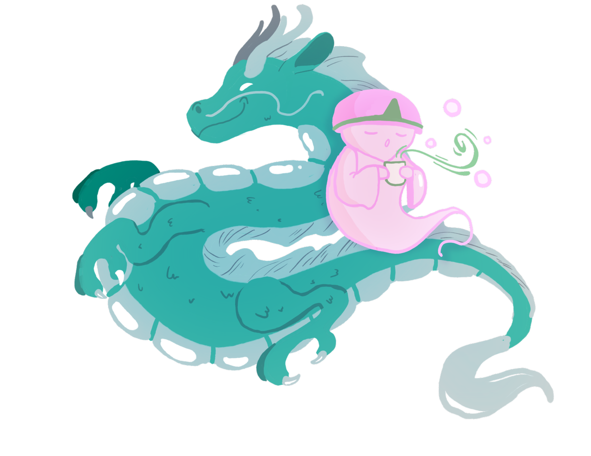 Big Monster Studio’s dragon and pink ghost mascots